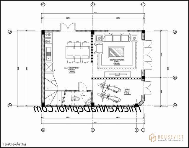 Thiết kế nhà trên đất 6x8m
