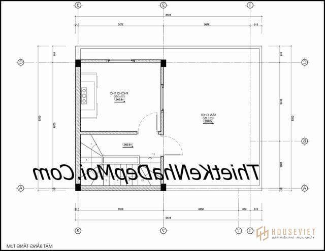 Thiết kế nhà ống 45m2 6x8m