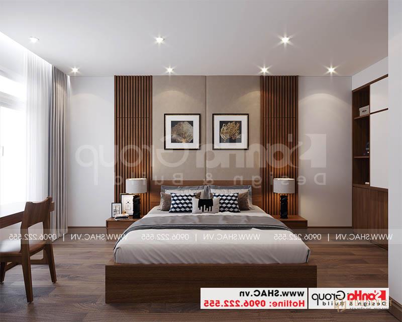 Thiết kế nhà ống hiện đại 1 trệt 2 lầu kết hợp văn phòng tại Tp Hồ Chí Minh – SH NOD 0224 62 Bố trí nội thất phòng ngủ cá tinh mà thanh thoát cho con trai