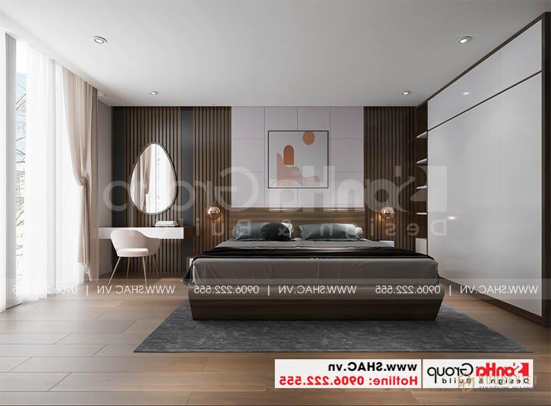 Thiết kế nhà ống hiện đại 1 trệt 2 lầu kết hợp văn phòng tại Tp Hồ Chí Minh – SH NOD 0224 65 Không gian nội thất phòng ngủ đẹp như phim phong cách hiện đại