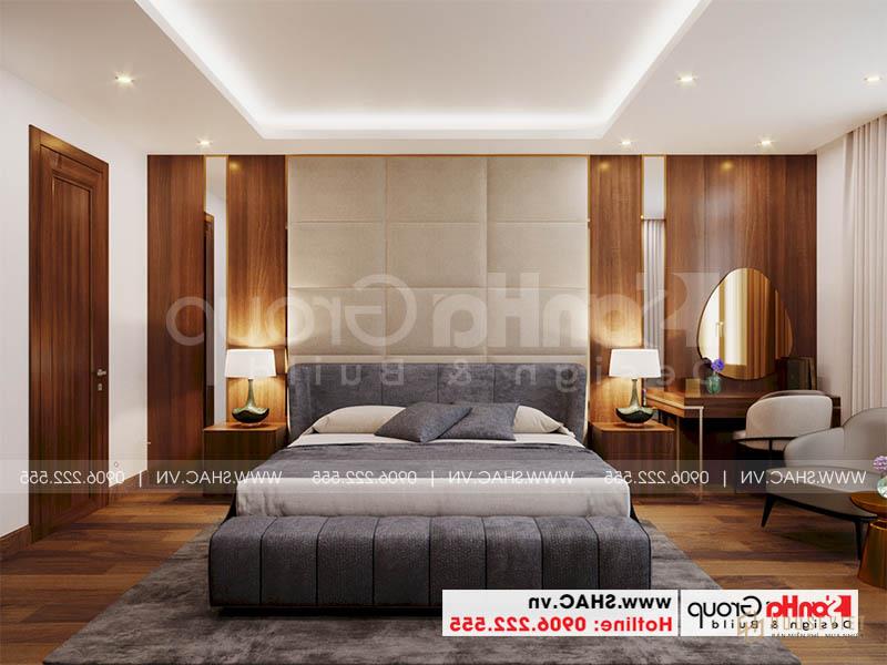 Thiết kế nhà ống hiện đại 1 trệt 2 lầu kết hợp văn phòng tại Tp Hồ Chí Minh – SH NOD 0224 66 Trang trí nội thất phòng ngủ master đẳng cấp đón đầu xu hướng