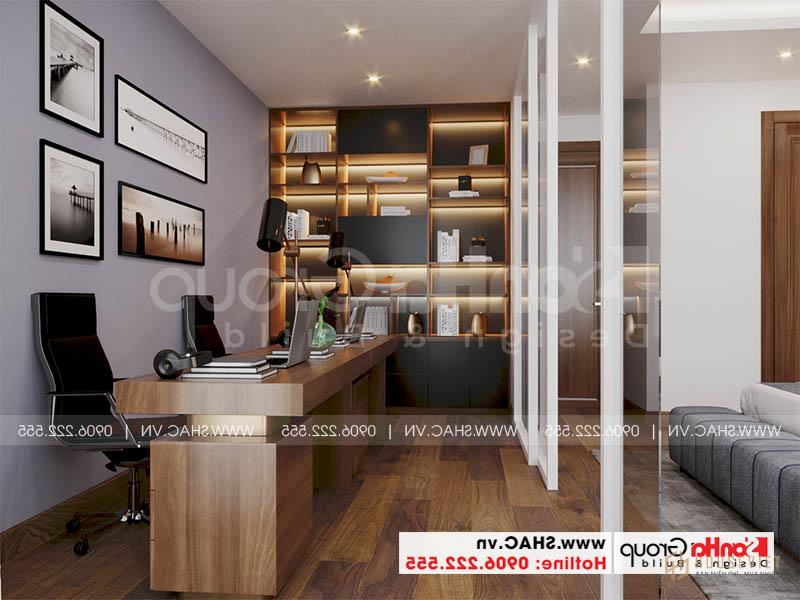 Thiết kế nhà ống hiện đại 1 trệt 2 lầu kết hợp văn phòng tại Tp Hồ Chí Minh – SH NOD 0224 68 Thiết kế nội thất khu làm việc trong không gian phòng ngủ master