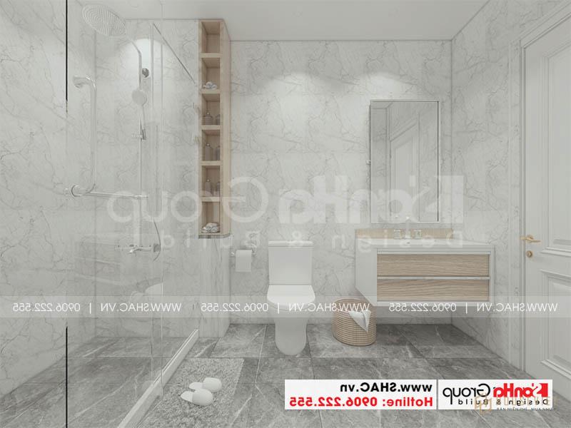 Thiết kế nhà ống hiện đại 1 trệt 2 lầu kết hợp văn phòng tại Tp Hồ Chí Minh – SH NOD 0224 75 Thiết kế nội thất phòng tắm và vệ sinh sang trọng ấn tượng
