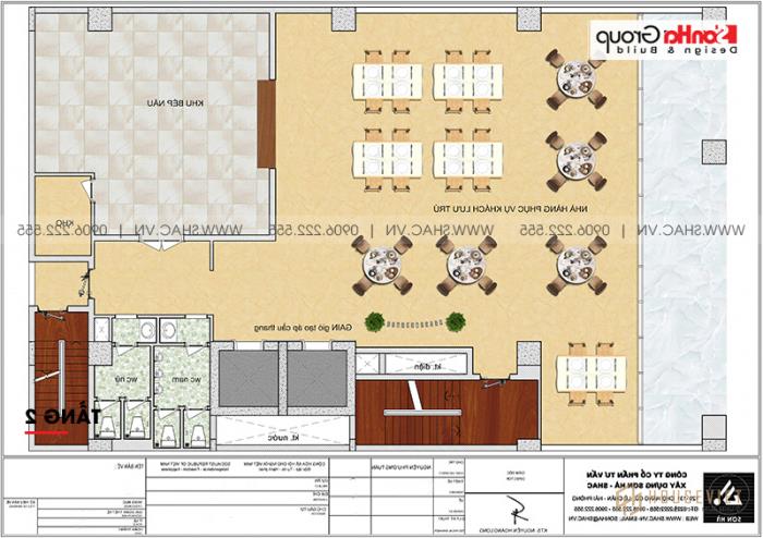 Khách sạn 4 sao Sun Palace Boutique Đà Nẵng - thiết kế đẹp từng chi tiết 31 Mặt bằng công năng tầng 2 khách sạn 4 sao CN Palace Boutique Đà Nẵng