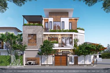 Mẫu biệt thự mini hiện đại 3 tầng (TGĐ: Ông Chín - Bình Thuận) BT31426