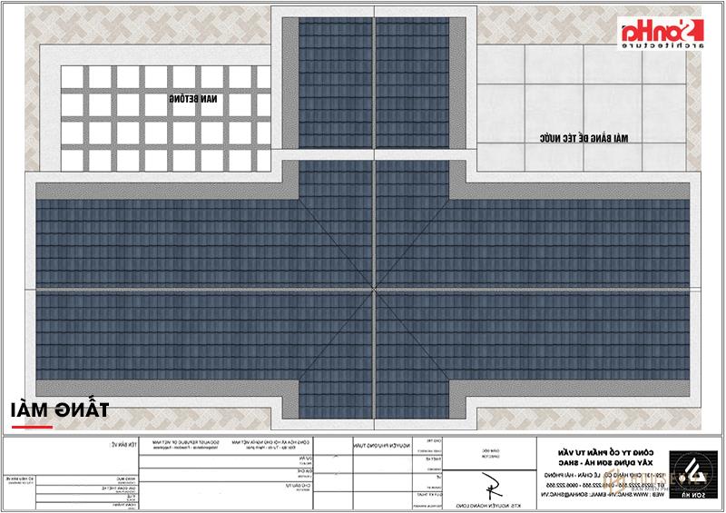 Mẫu biệt thự tân cổ điển 3 tầng diện tích 160m2 tại Hải Phòng - SH BTP 0140 18 Bản vẽ mặt bằng công năng biệt thự 3 tầng tân cổ điển mái thái tại Hải Phòng