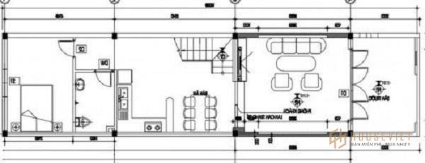 Nhà 2 tầng 3 phòng ngủ mẫu 5x16m