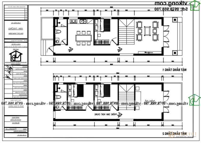 Công năng sử dụng của mẫu nhà ống 2 tầng hiện đại NP2T013