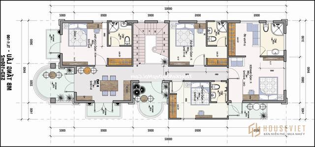 File cad bản vẽ nhà phố 2 tầng 7x20m