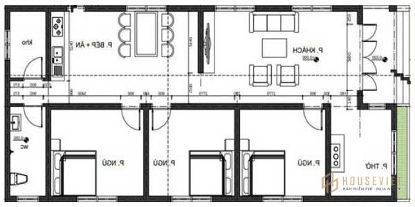 Thiết kế nhà cấp 4 đơn giản, hiện đại đến từng đường nét