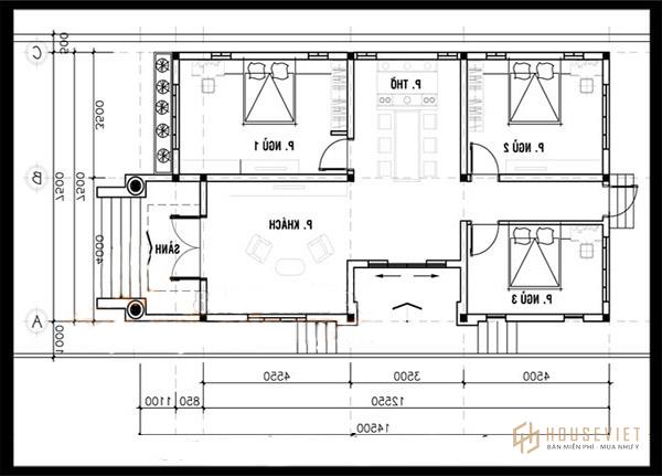 Cấu trúc phòng được phân chia mạch lạc, liên thông rõ ràng