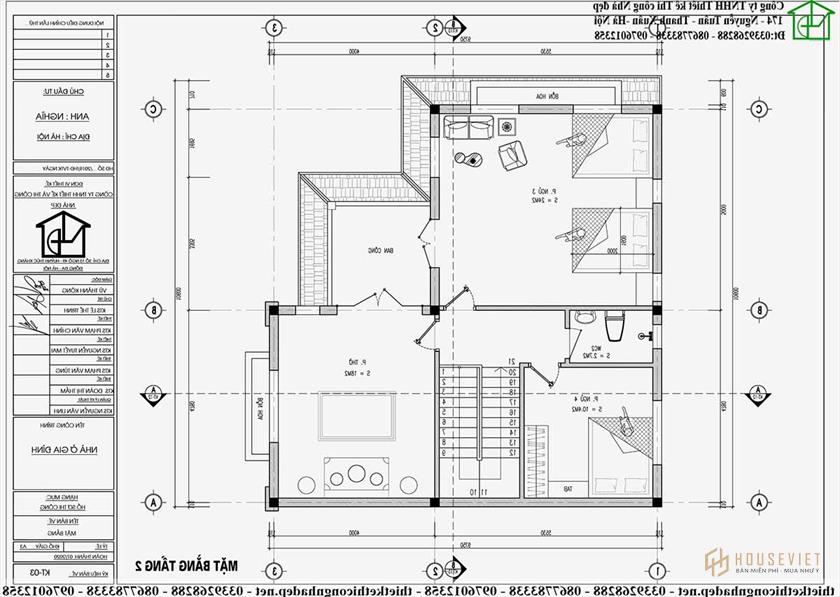 Phòng ngủ đôi rộng rãi là điểm nhấn của thiết kế