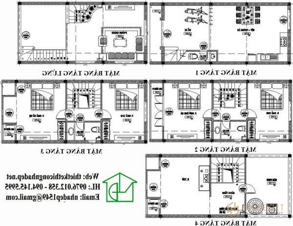 Phối cảnh nhà phố 4 tầng hiện đại