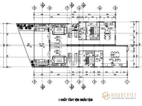 Mẫu nhà 2 tầng mái bằng 7x10m