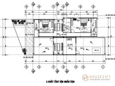 Mẫu nhà 2 tầng mái bằng 7x10m