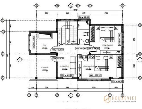 Mẫu nhà 2 tầng mái bằng 7x10m