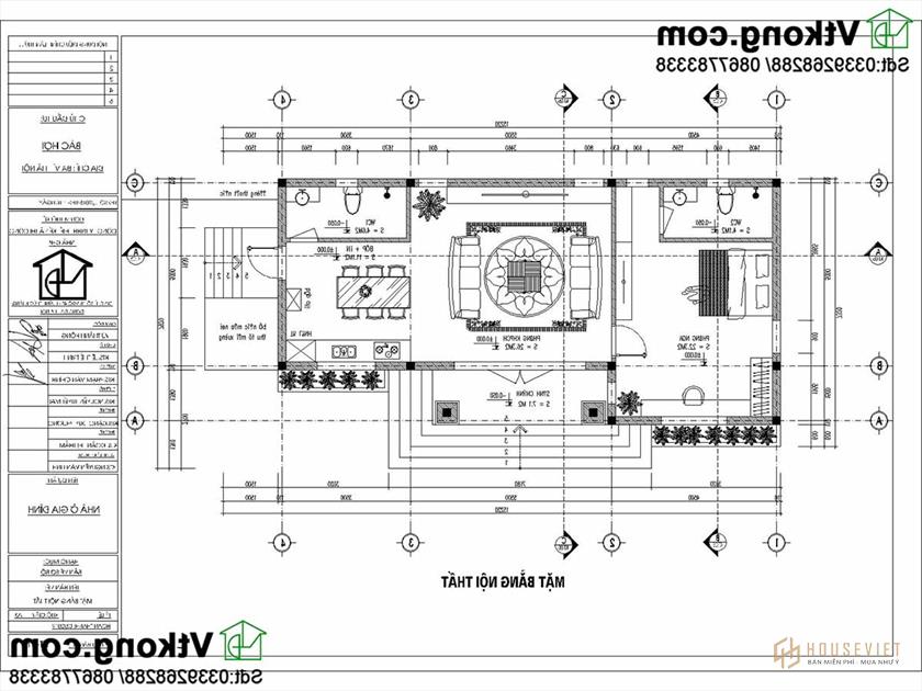 kế hoạch kiến ​​trúc nội thất bên trong ngôi nhà