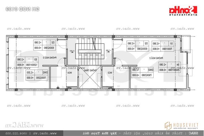 Bản vẽ mặt bằng công năng tầng 3 sh gật 0139