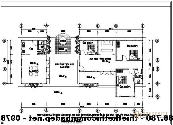 Bản vẽ mặt bằng nhà cấp 4 10x12m