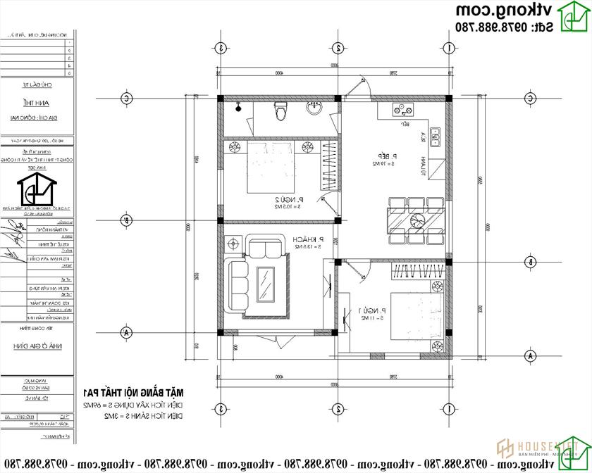 Nhà Cấp 4 Mái Nhật 8x9m Tại Long An Nc4122