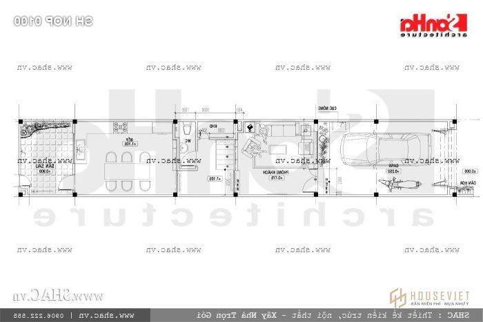 Mặt bằng tầng 1 sh nop 0100