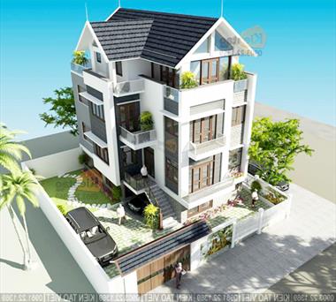 Ngôi biệt thự 4 tầng 8x10m được thiết kế như thế nào?