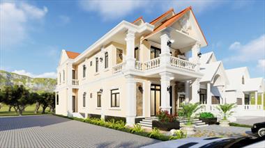 Mẫu nhà 2 tầng 80m2 đẹp có 4 phòng ngủ đầy đủ tiện nghi