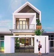 Mẫu thiết kế nhà phố 1 trệt 1 lầu 1 tum xu hướng tương lai