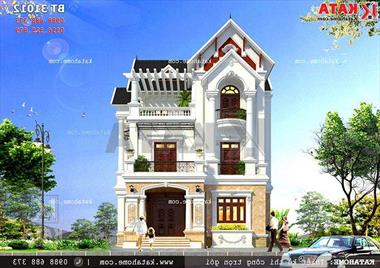 Biệt thự mái thái 3 tầng đẹp kiểu dáng cuốn hút