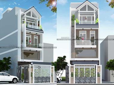 Mẫu nhà phố 5x18m đẹp có thiết kế gác lửng 3 tầng hiện đại