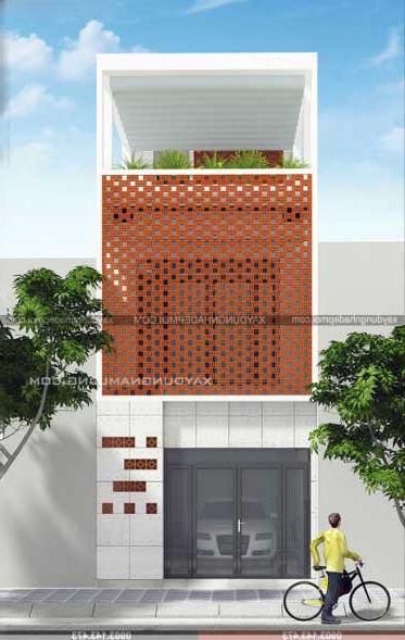 Mẫu nhà đẹp 1 trệt 1 lầu diện tích 4 × 20 không gian hiện đại.