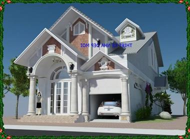 Ngắm mẫu nhà tân cổ điển 1 tầng có gara siêu đẹp của chị Vân Anh