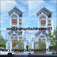 Mẫu nhà phố cổ điển 3 tầng mặt tiền 5m kiểu Pháp anh Biên chị Thảo