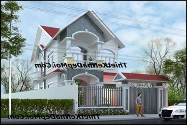 Mẫu thiết kế nhà đẹp 2 tầng rộng 9m 4 phòng ngủ chị Thụy Long Thanh