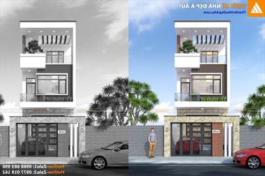 Ngắm nhìn mẫu nhà ống 2 tầng 1 tum mặt tiền 5m tại Ý Yên