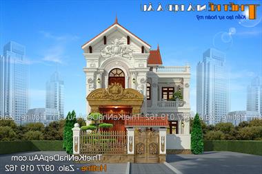 Giới thiệu hình ảnh mẫu biệt thự tân cổ điển 2 tầng 80m2