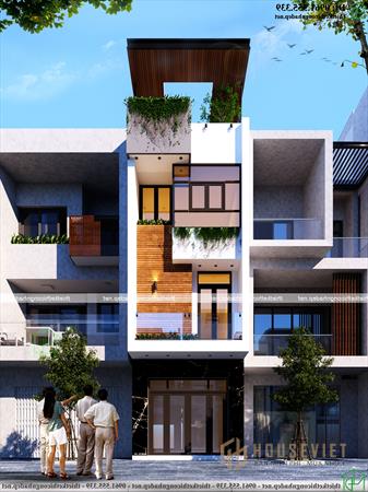 Mẫu thiết kế nhà ống 4 tầng 4x15m tại Hải Dương NDNP4T14