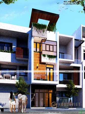 Mẫu nhà ống 4 tầng đẹp 4x15m NDNP4T14