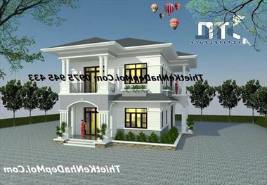 9 Bản vẽ thi công nhà biệt thự mini 100m2 sân vườn mái thái kiểu nhật 2022