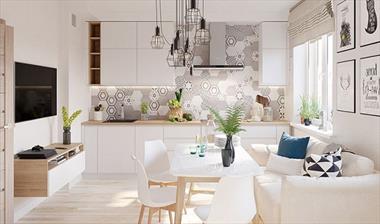 Mẫu phòng khách kết hợp bếp cho nhà nhỏ tối ưu không gian mới nhất 2023 -  CÔNG TY CỔ PHẦN NỘI THẤT THUẬN PHÁT