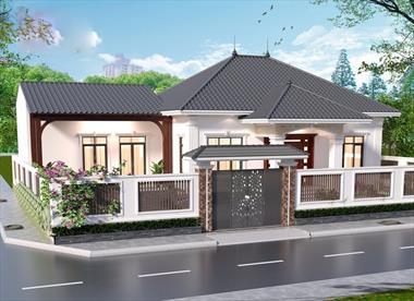 Mẫu nhà cấp 4 mái thái Nhật Bản với xu hướng thiết kế hiện đại