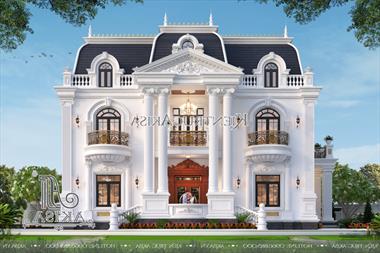 Mẫu biệt thự 2 tầng kiểu pháp đẹp (TGDĐ: Anh Hùng - Hòa Bình) BT22673