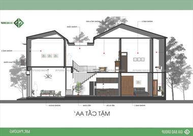 Nhà phố 1 trệt 1 lầu thiết kế đơn giản, hiện đại tại Đồng Nai