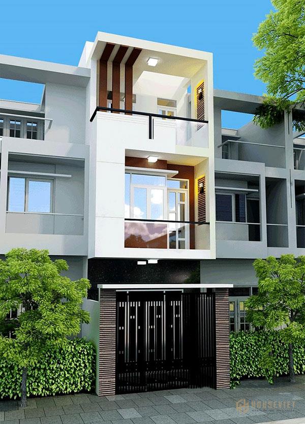 Màu sắc sử dụng ở tầng 1 của mẫu nhà 5x10m có sự khác biệt so với tầng 2 và tầng 3.  Đây cũng là cách ấn tượng để sở hữu mẫu nhà đẹp 3 tầng mặt tiền 5m.