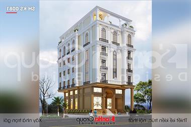 Mẫu khách sạn tân cổ điển tiêu chuẩn 3 sao đẹp tại Phú Quốc - SH KS 0081