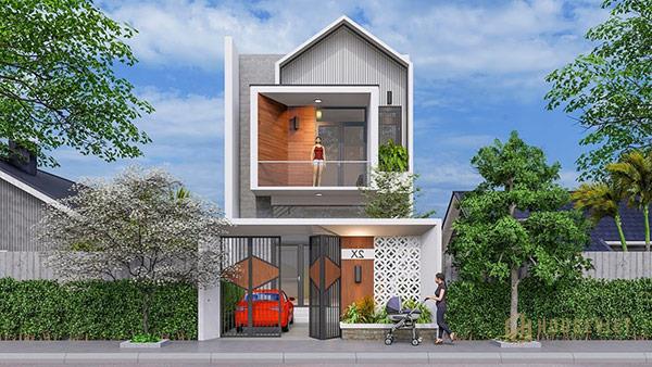 Mẫu nhà 2 tầng mái thái với kiến ​​trúc đơn giản tích hợp công năng trong quá trình sử dụng