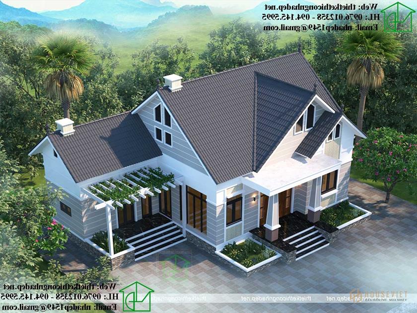 Mẫu nhà cấp 4 9x15m NDNC4103