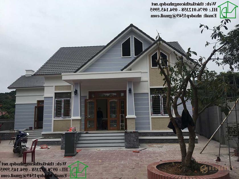 Mẫu thiết kế nhà cấp 4 mái thái ở Vô Tranh Bắc Giang NDNC4103