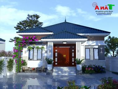Ngắm mẫu nhà vườn mái thái hiện đại tại Mê Linh, Hà Nội MS: D215