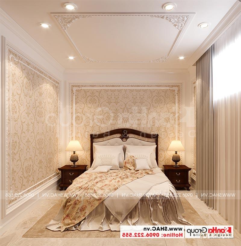 Thiết kế biệt thự lâu đài diện tích 165m 4 tầng 1 hầm 1 tum tại Hà Nội – SH BTLD 0039 28 Mẫu thiết kế nội thất phòng ngủ giúp việc dành cho biệt thự lâu đài tại Hà Nội
